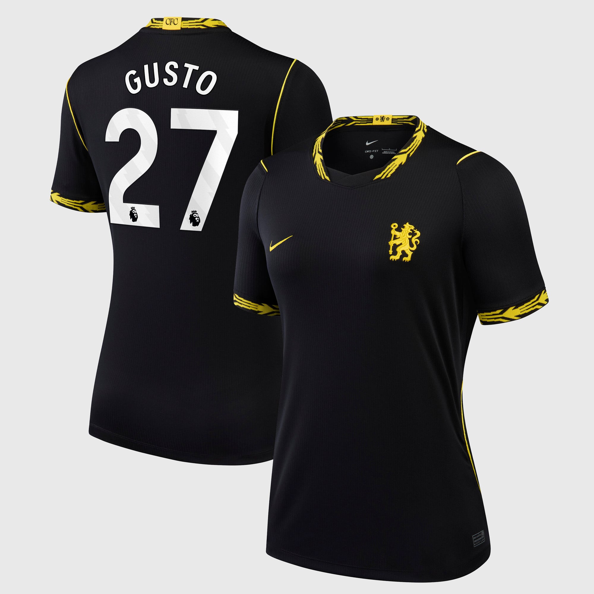 Camiseta Nike Stadium de la 2ª equipación del Chelsea 2026/27 - Mujer con dorsal Gusto 27