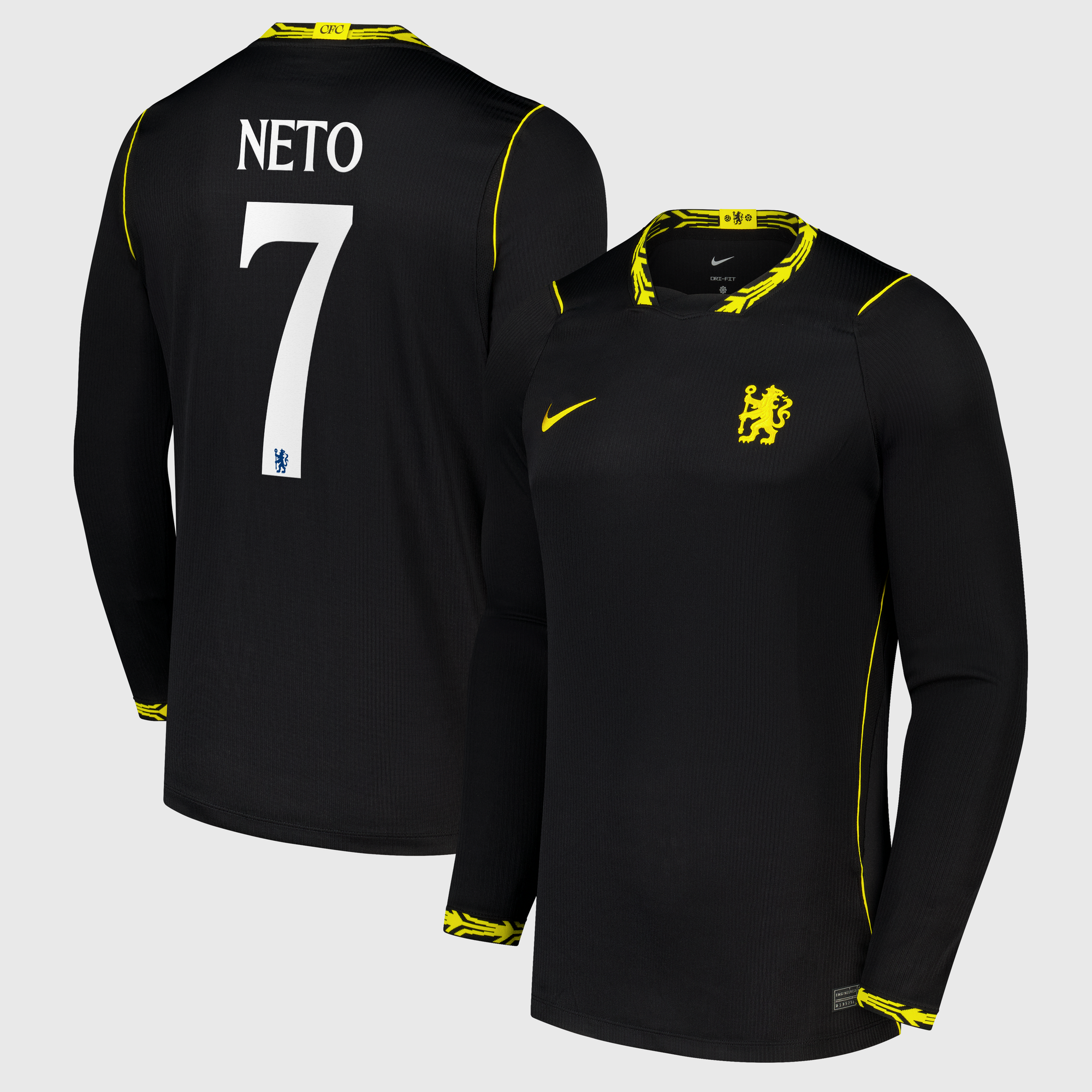 Chelsea Cup Nike Away Stadium Long Sleeve Shirt 2026-27 with Neto 7 printing