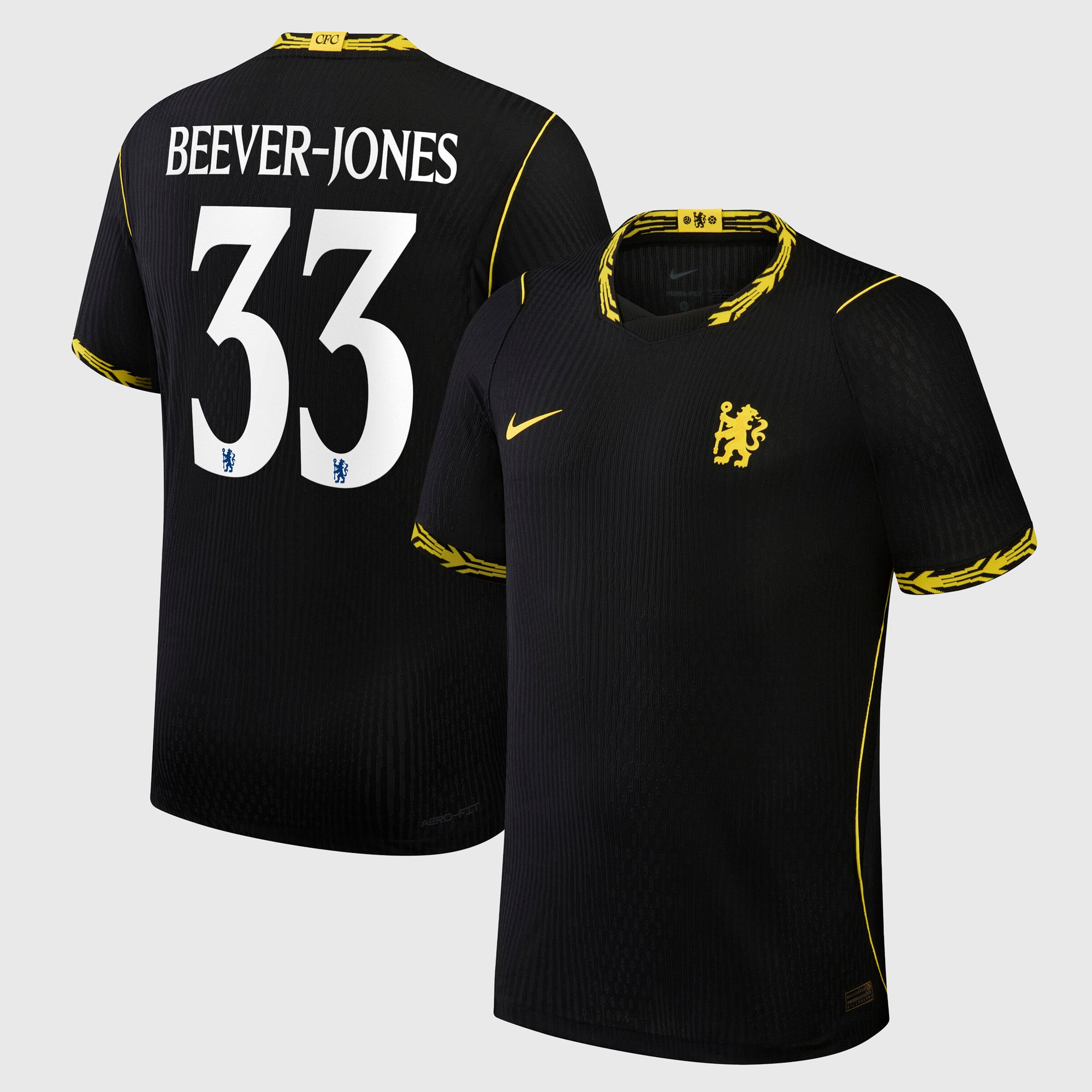 Camiseta Nike Aero-FIT Match de la 2ª equipación del Chelsea Copa 2026/27 con dorsal Beever-Jones 33
