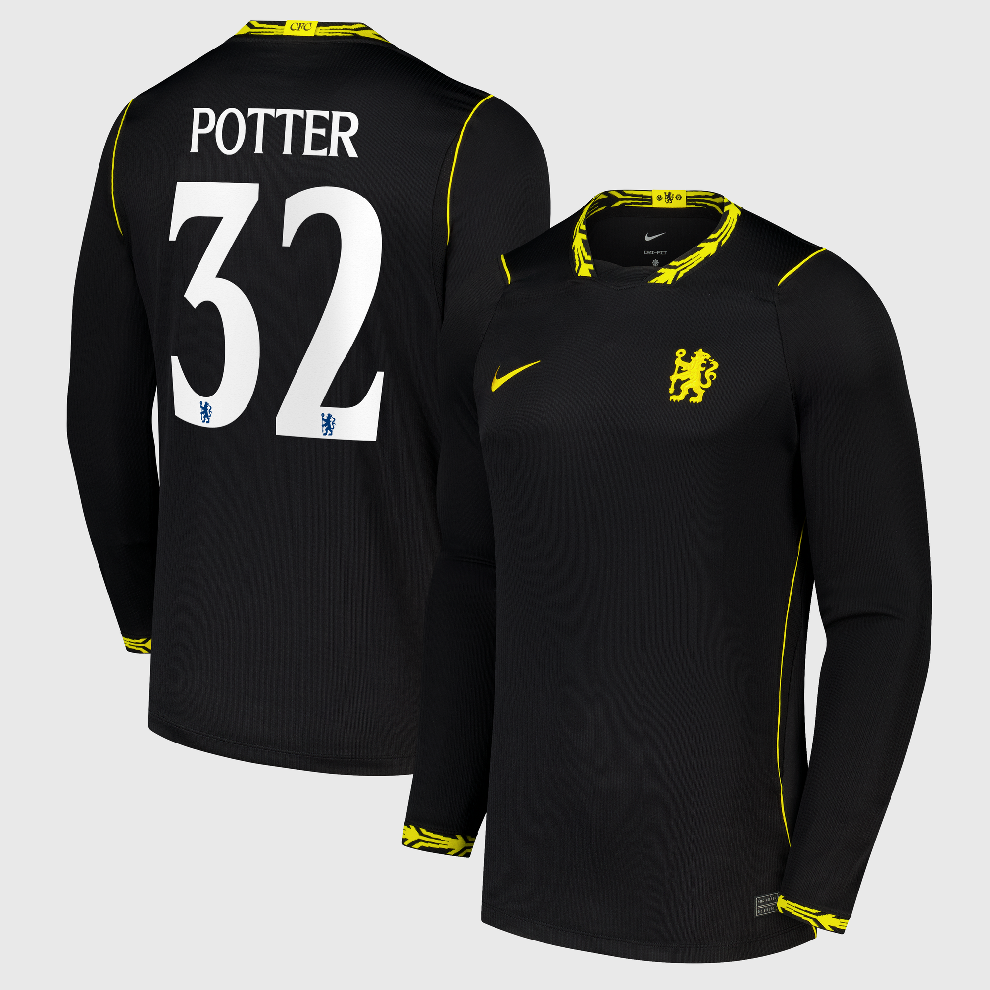 Camiseta Nike Stadium de la 2ª equipación manga larga del Chelsea Copa 2026/27 con dorsal Potter 32