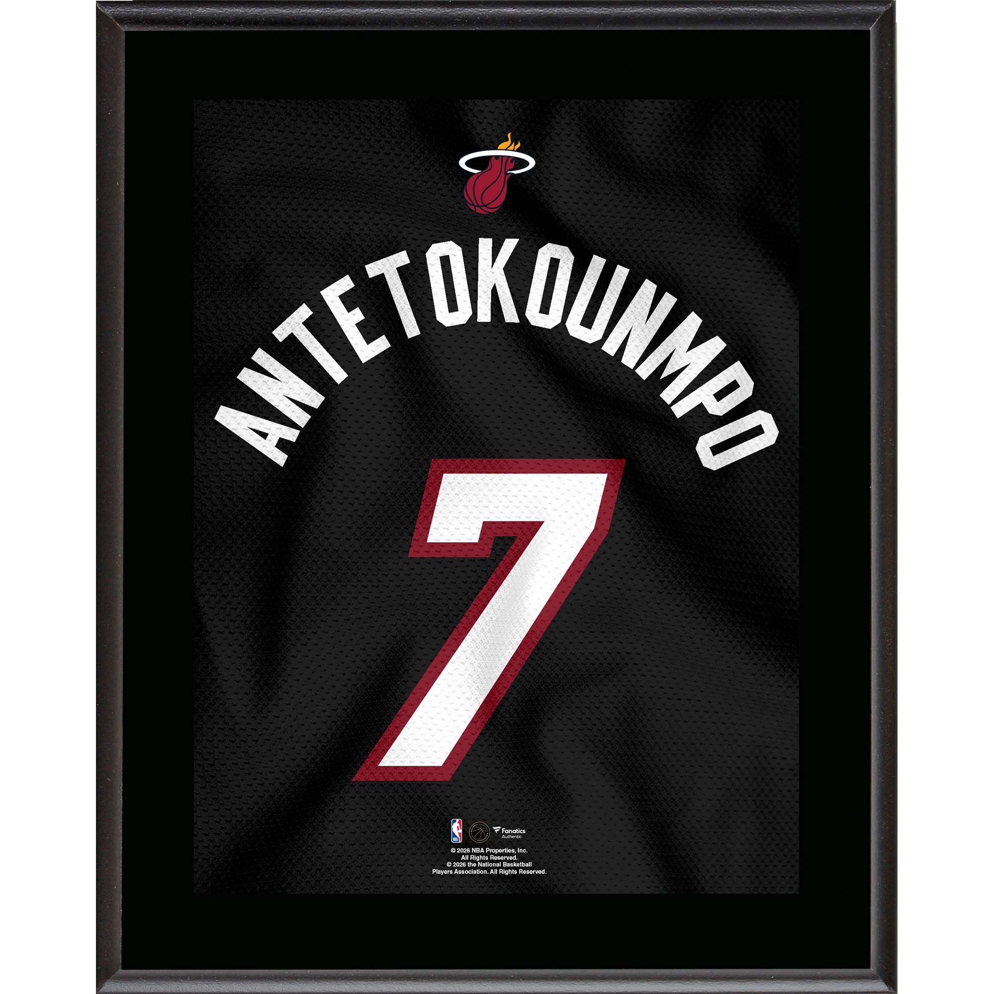 Giannis Antetokounmpo Miami Heat 10.5" x 13" Jersey Number Sublimated Player Plaque