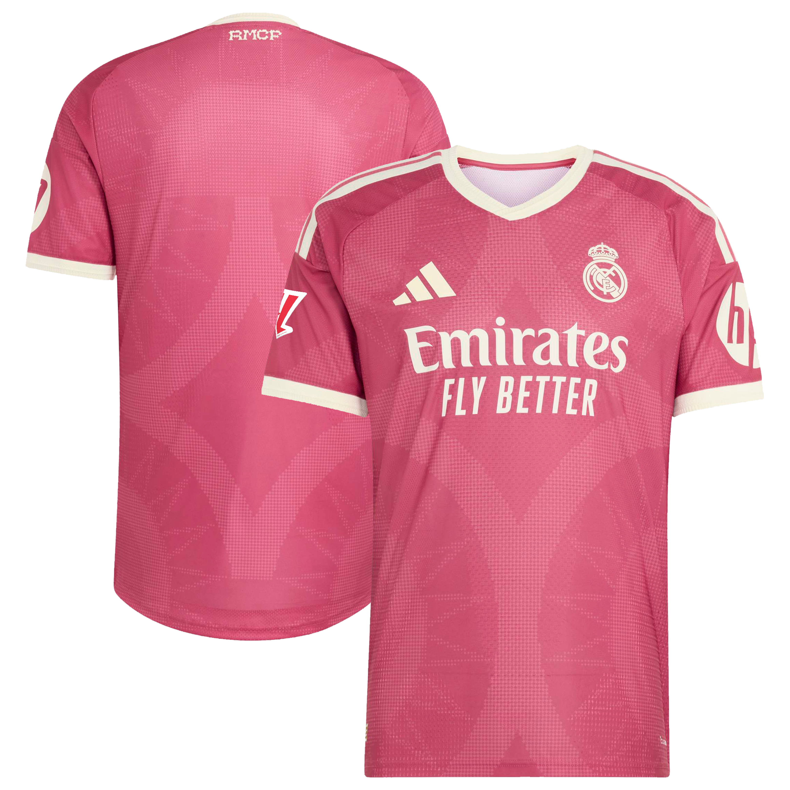 Men's adidas  Pink Real Madrid 2026/27 Third On-Field Authentic Patch Jersey