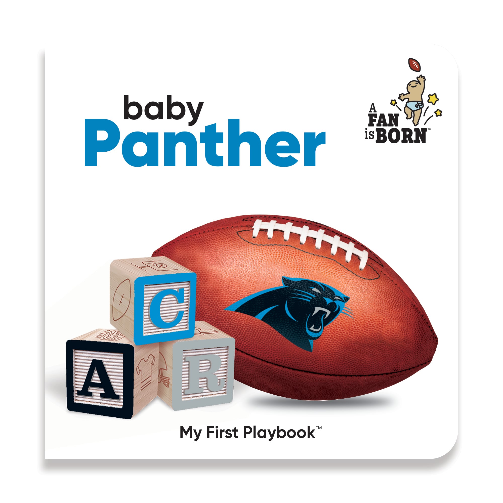 Toddler WinCraft Carolina Panthers A Fan Is Born Baby Board Book Toddler WinCraft Carolina Panthers A Fan Is Born Baby Board Book