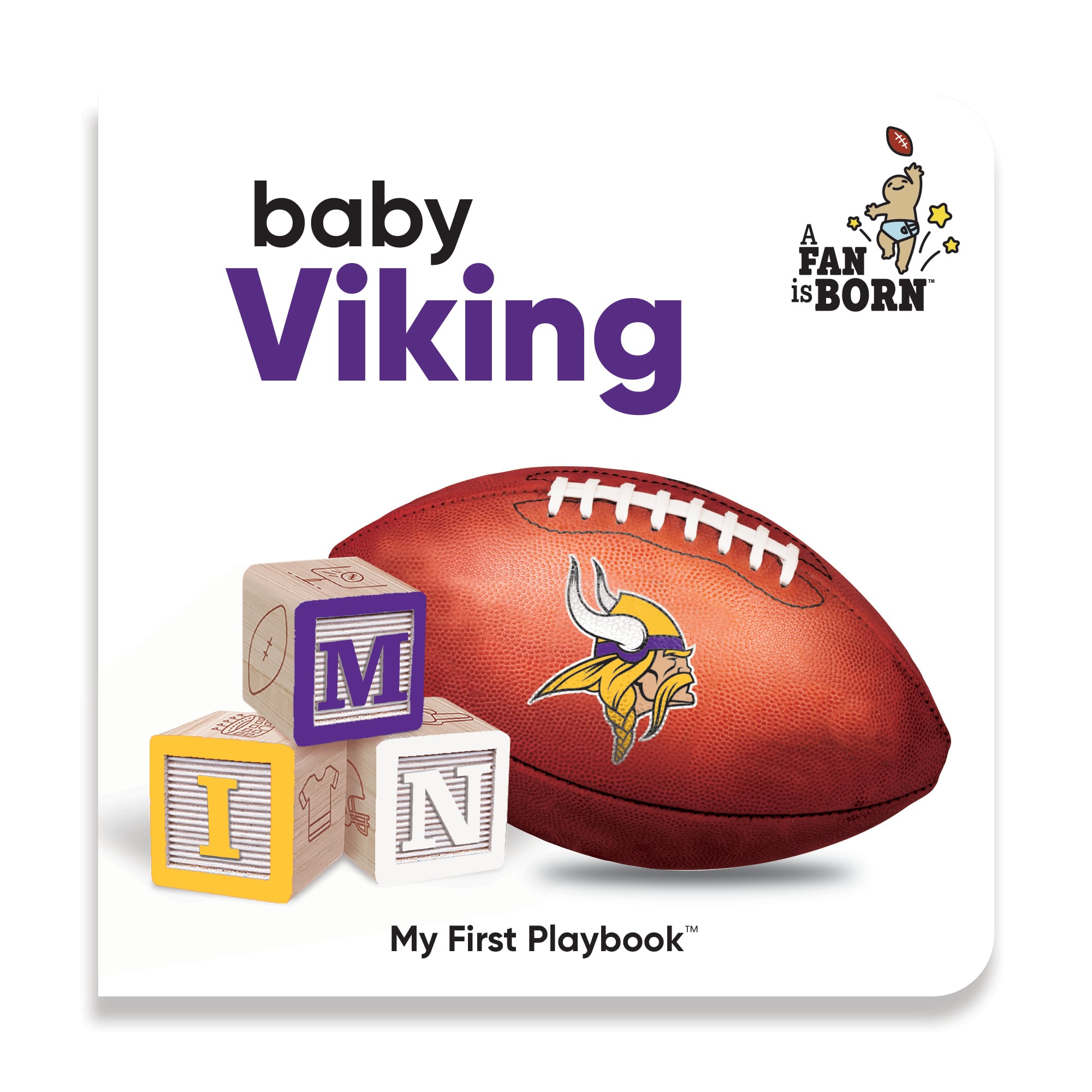 Toddler WinCraft Minnesota Vikings A Fan Is Born Baby Board Book