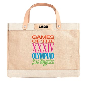 Apolis Natural LA28 Summer Olympics Superbloom Petite Market Bag