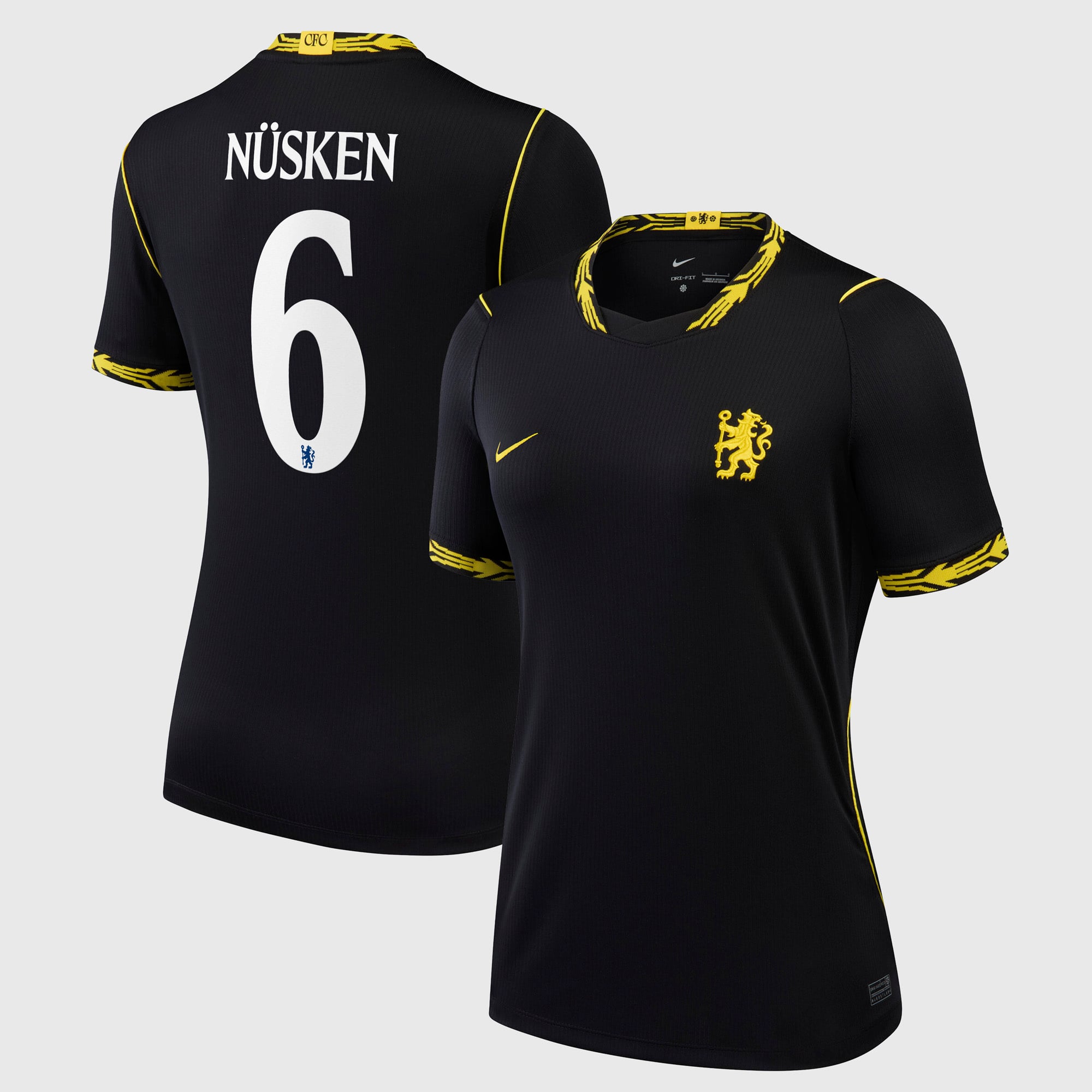 Camiseta Nike Stadium de la 2ª equipación del Chelsea Copa 2026/27 - Mujer con dorsal Nüsken 6