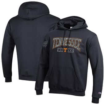 Men's Champion Black Tennessee Volunteers Operation Hat Trick Camo Script Powerblend Fleece Hoodie