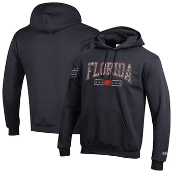 Men's Champion Black Florida Gators Operation Hat Trick Camo Script Powerblend Fleece Hoodie