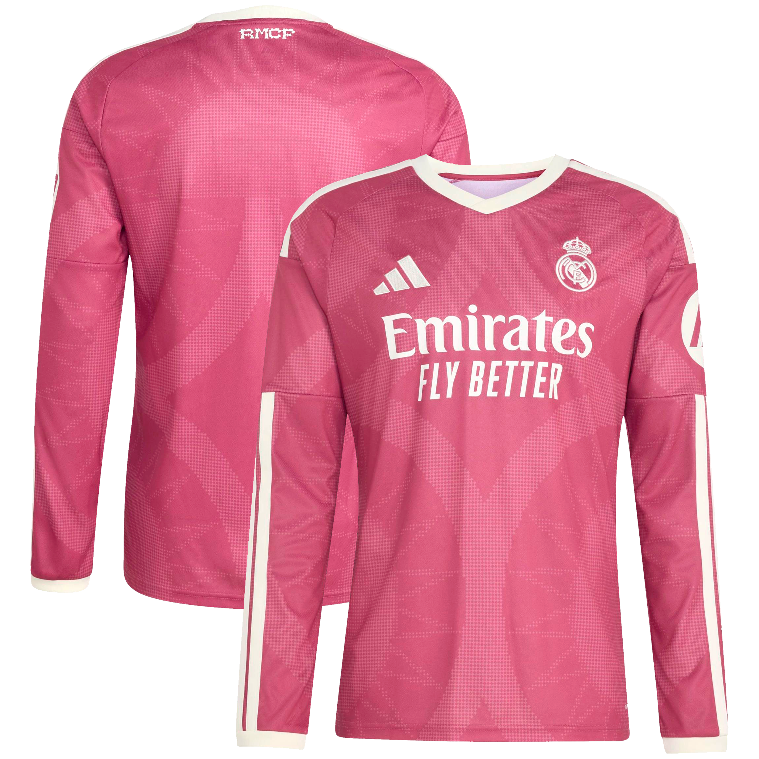 Men's adidas  Pink Real Madrid 2026/27 Third Replica Long Sleeve Jersey