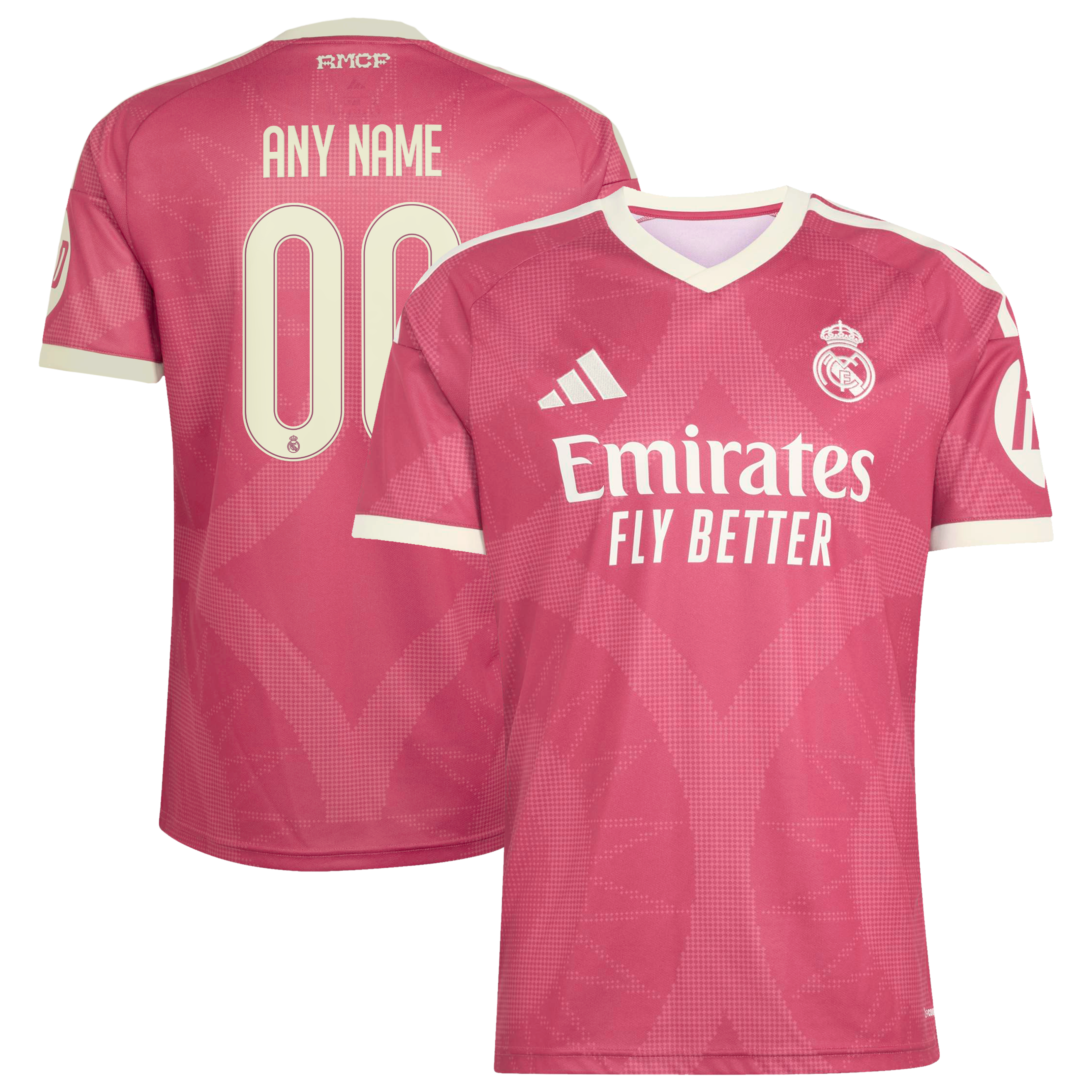 Men's adidas Pink Real Madrid 2026/27 Third Replica Custom Jersey