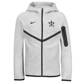 Youth Nike  Heather Gray Houston Astros Tech Fleece Raglan Full-Zip Windrunner Hoodie