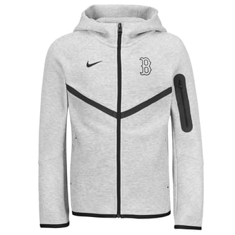 Youth Nike  Heather Gray Boston Red Sox Tech Fleece Raglan Full-Zip Windrunner Hoodie
