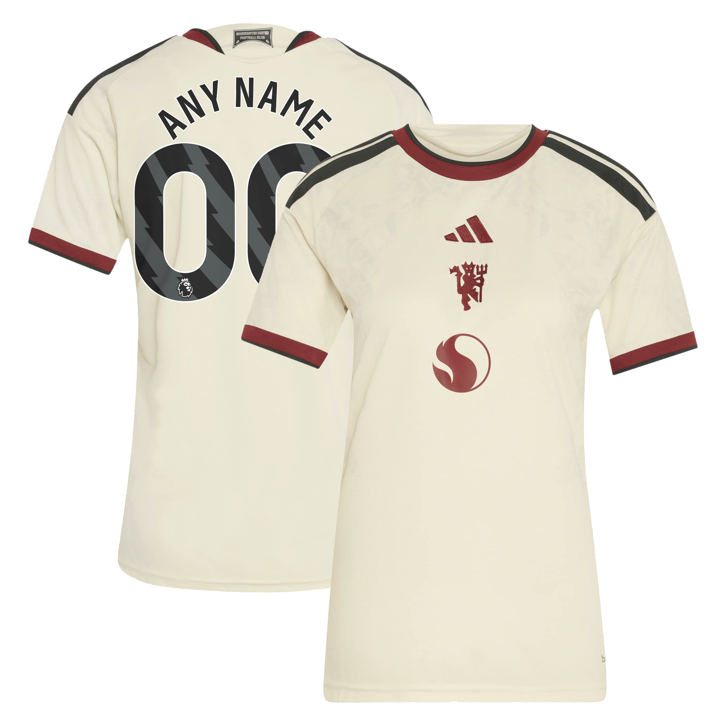 Women's adidas  Cream Manchester United 2026/27 Third Replica Custom Jersey