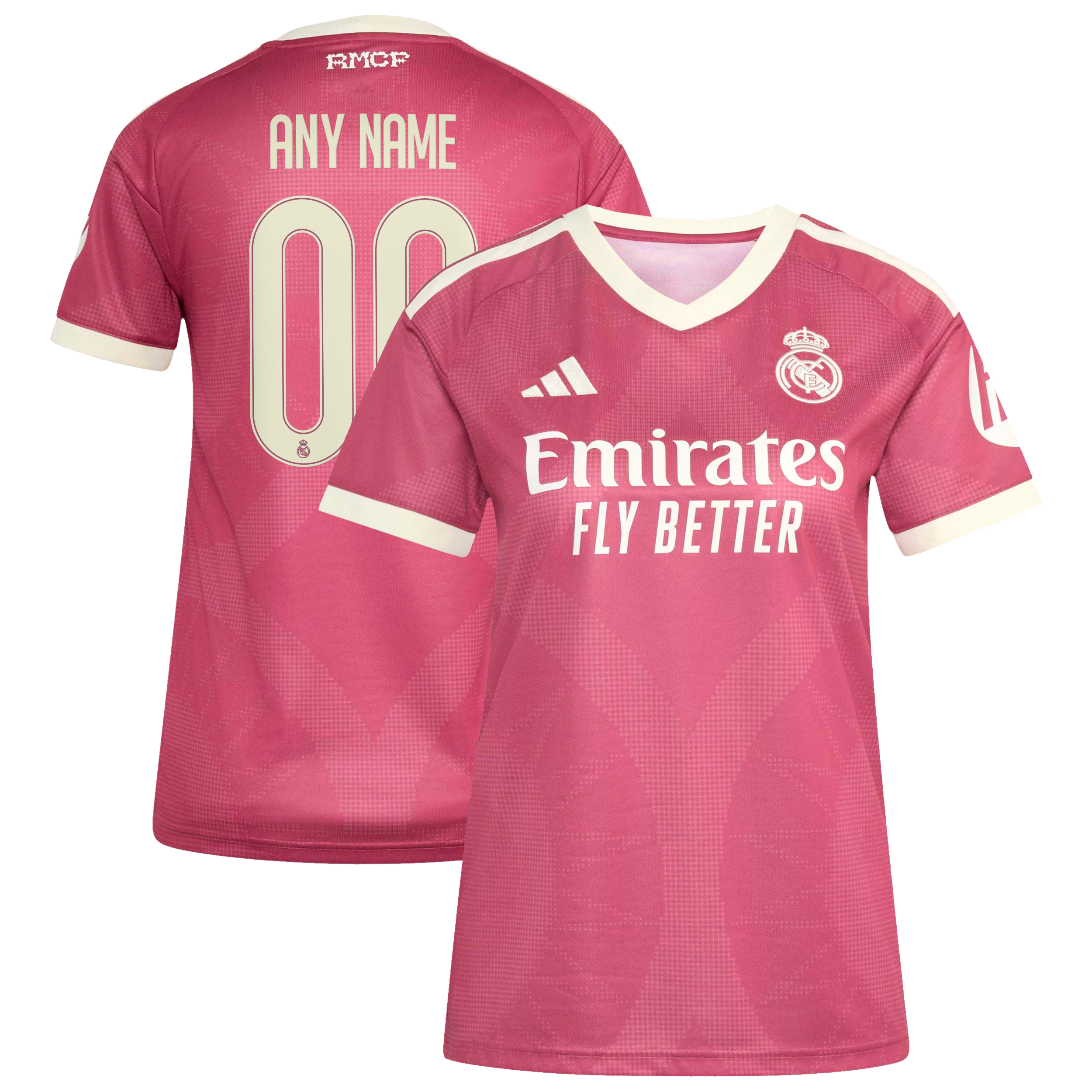 Women's adidas  Pink Real Madrid 2026/27 Third Replica Custom Jersey