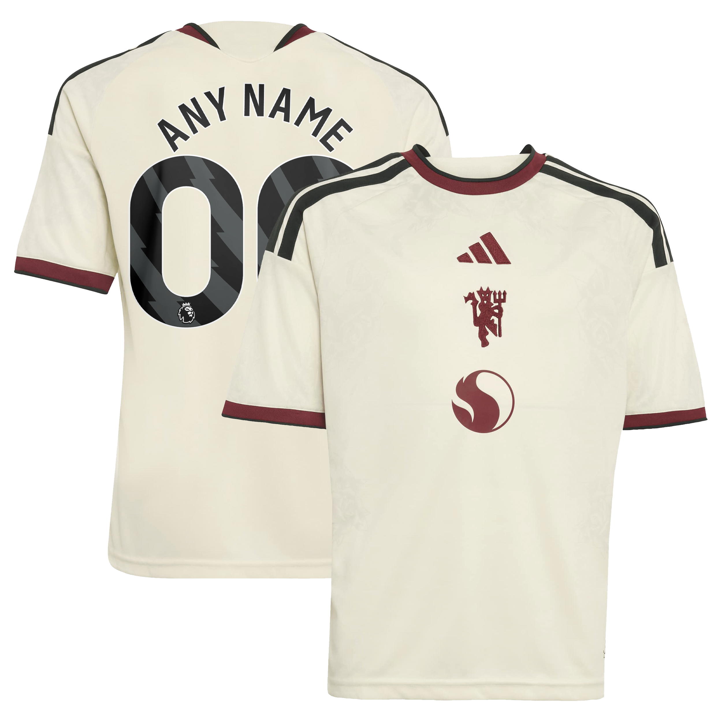 Youth adidas  Cream Manchester United 2026/27 Third Replica Custom Jersey