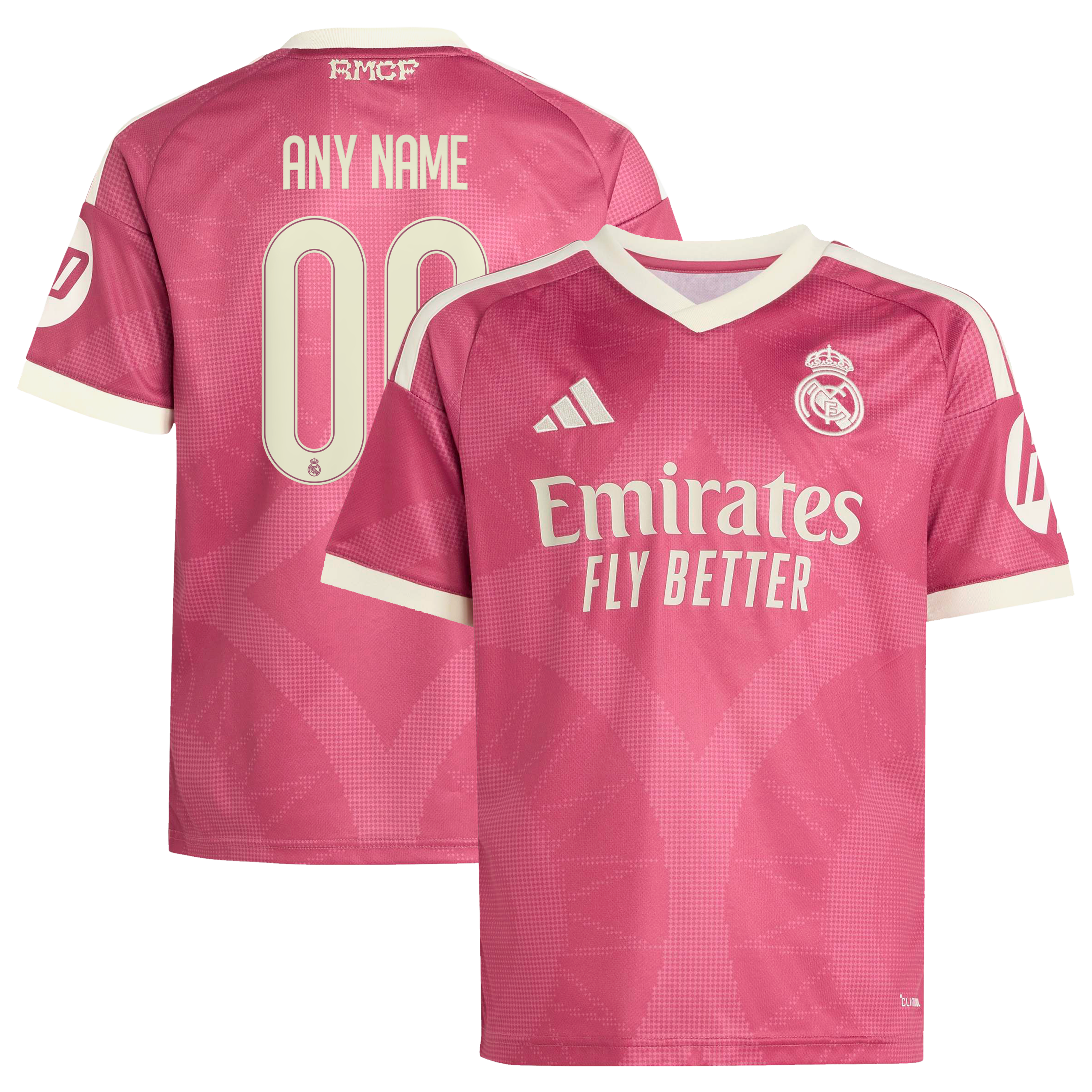 Youth adidas  Pink Real Madrid 2026/27 Third Replica Custom Jersey