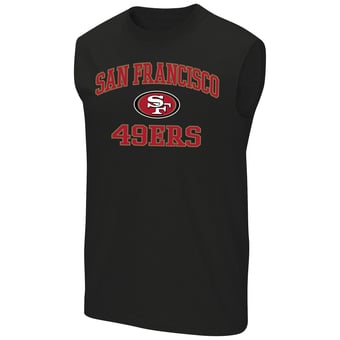 Men's Fanatics Black San Francisco 49ers Big & Tall Hart & Soul Muscle Tank Top
