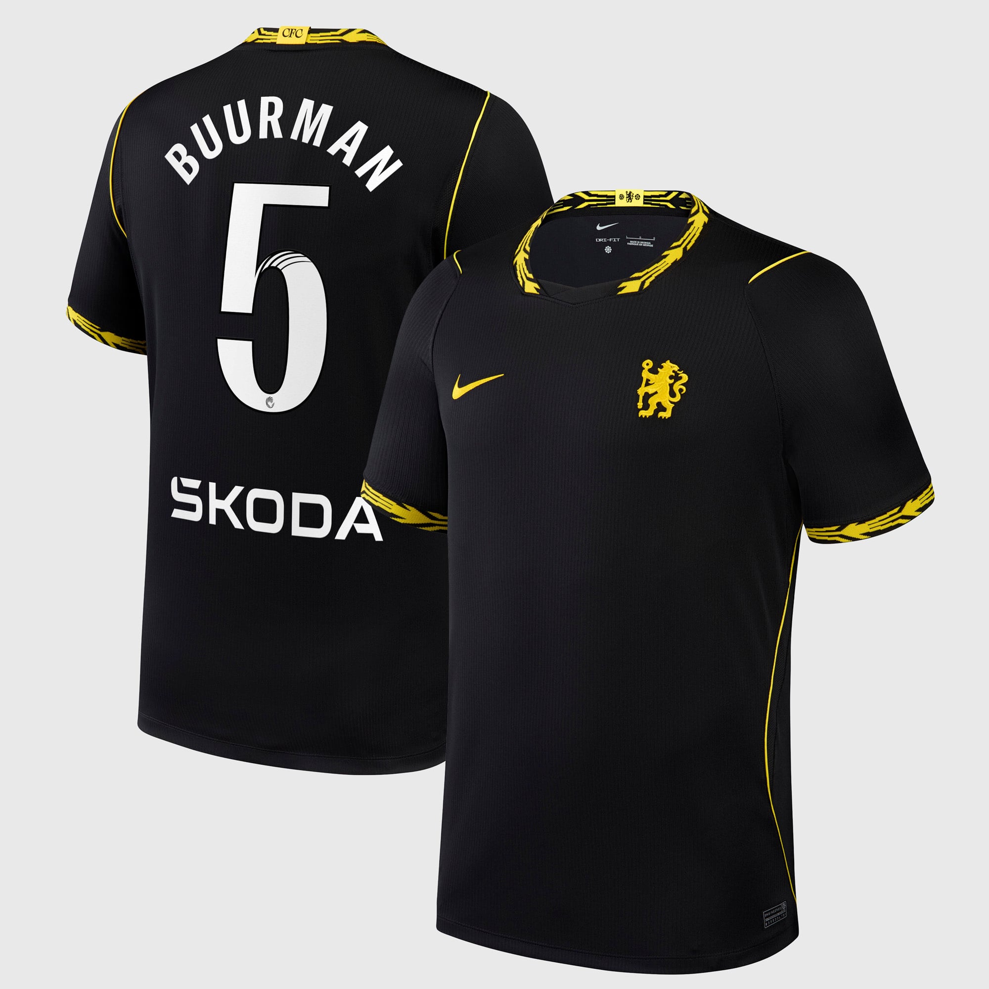 Camiseta WSL Nike Stadium de la 2ª equipación del Chelsea 2026/27 con dorsal Buurman 5