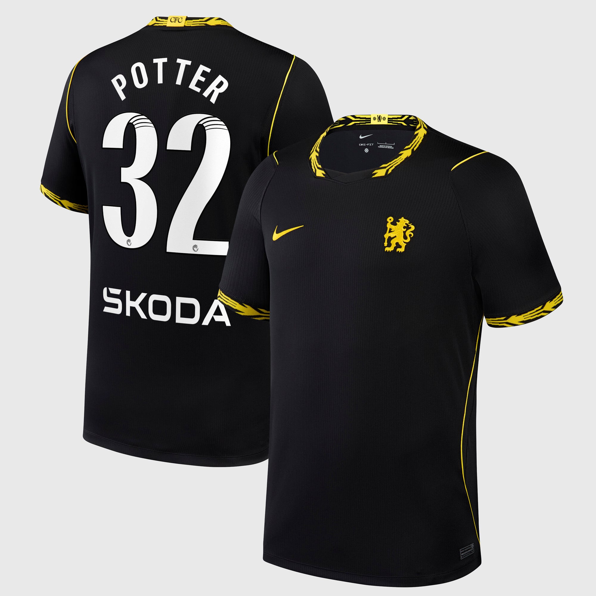 Camiseta WSL Nike Stadium de la 2ª equipación del Chelsea 2026/27 con dorsal Potter 32