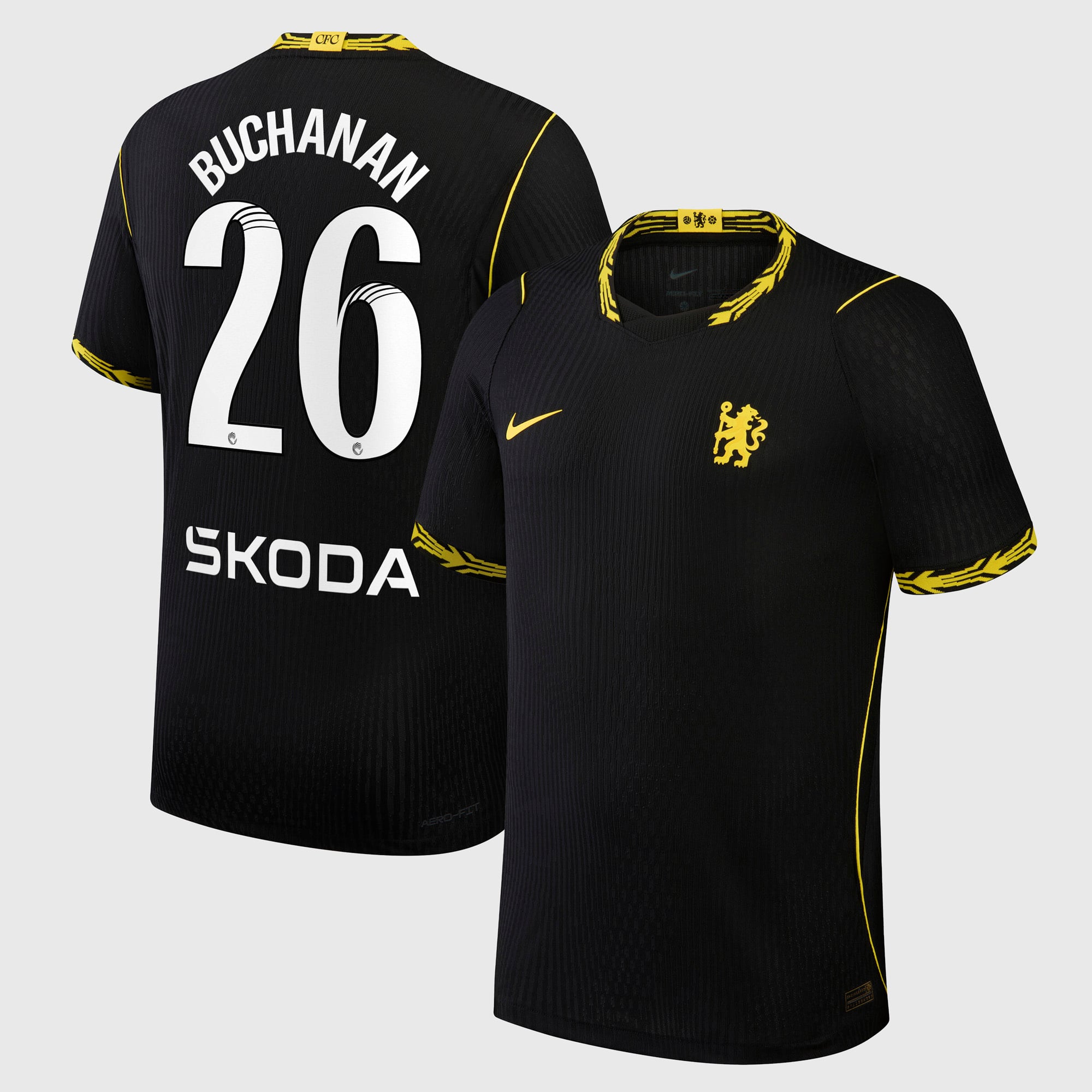 Camiseta WSL Nike Aero-FIT Match de la 2ª equipación del Chelsea 2026/27 con dorsal Buchanan 26