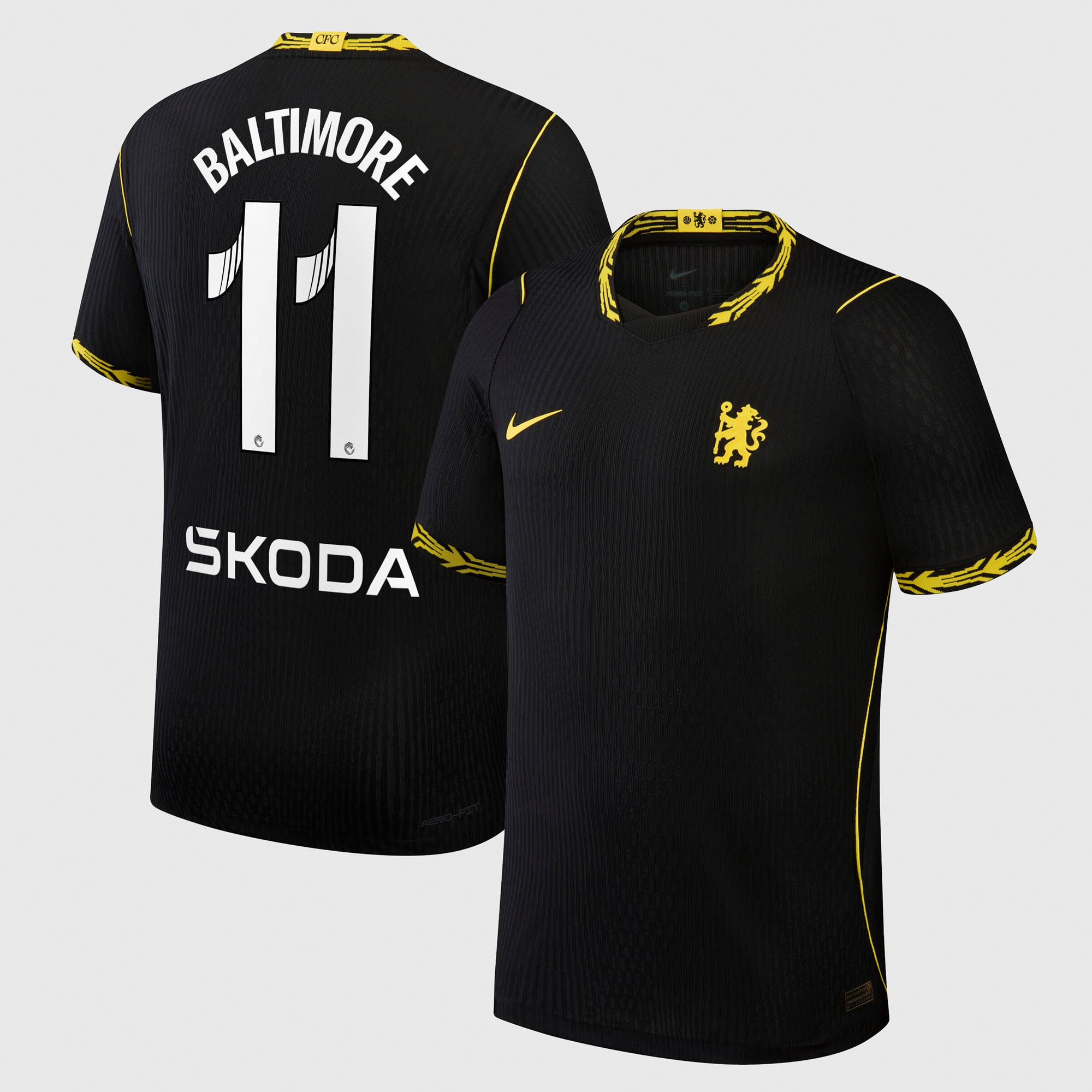 Camiseta WSL Nike Aero-FIT Match de la 2ª equipación del Chelsea 2026/27 con dorsal Baltimore 11
