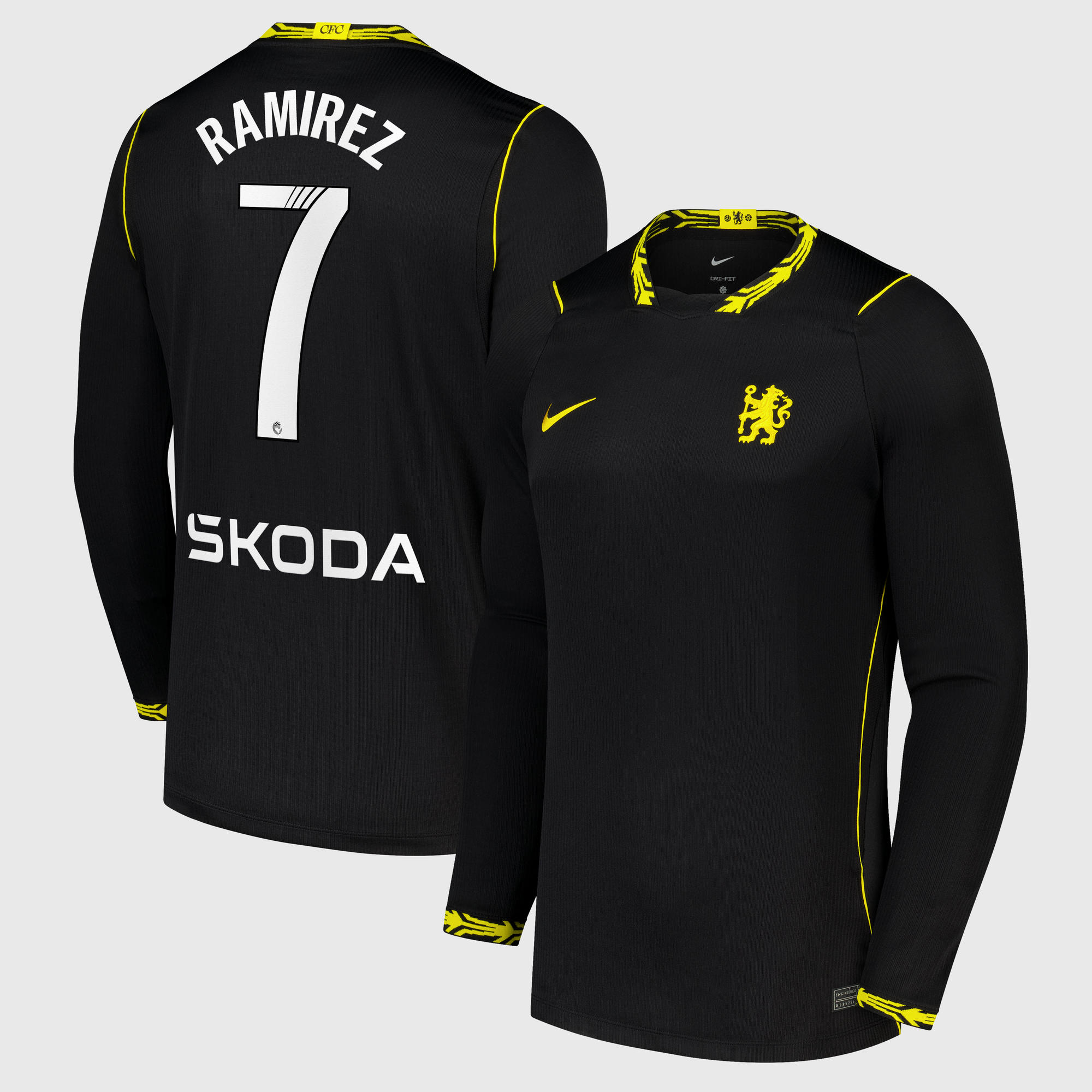 Chelsea WSL Nike Away Stadium Long Sleeve Shirt 2026-27 with Ramírez 7 printing