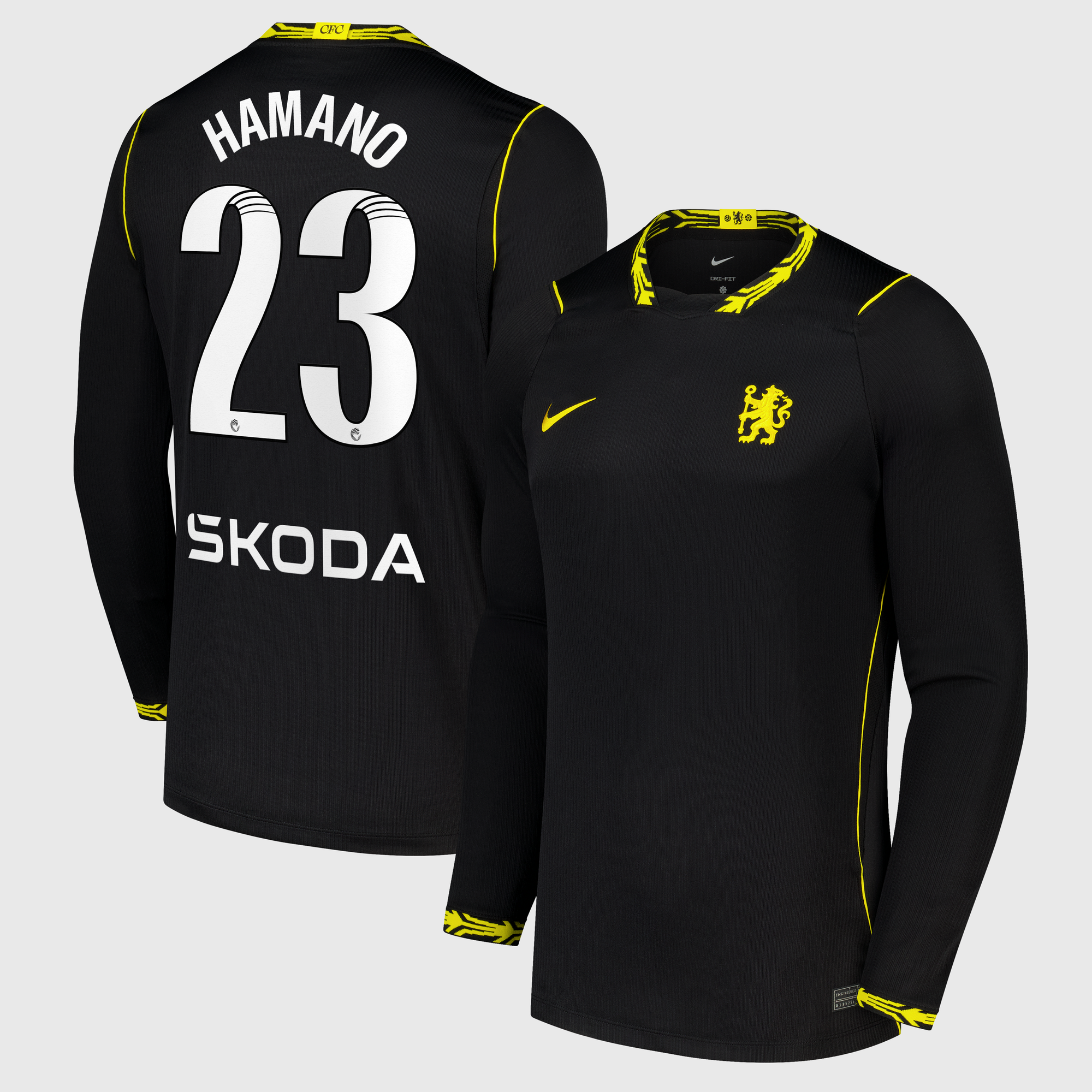 Camiseta WSL Nike Stadium de la 2ª equipación del Chelsea 2026/27 - Manga larga con dorsal Hamano 23