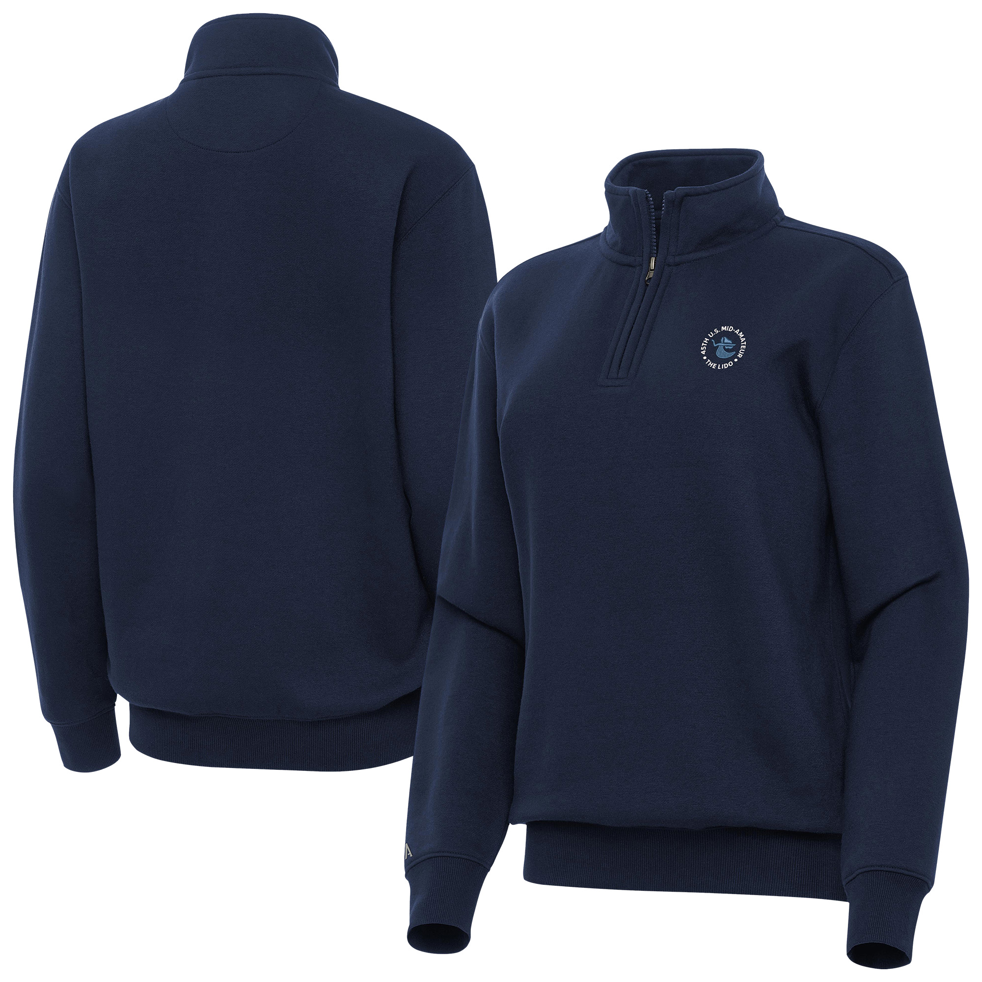 Women’s 2026 U.S. Mid-Amateur Antigua Navy Victory Quarter-Zip Pullover Women’s 2026 U.S. Mid-Amateur Antigua Navy Victory Quarter-Zip Pullover