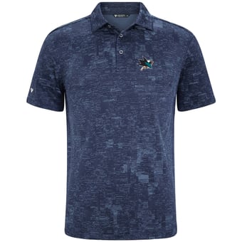 Men's Levelwear  Navy San Jose Sharks Data Polo