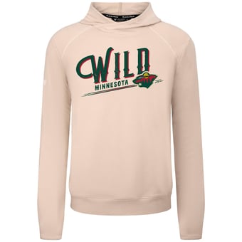 Men's Levelwear Khaki Minnesota Wild  Mandate Longtimer Tri-Blend Hoodie