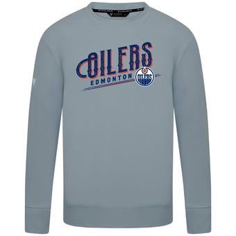 Men's Levelwear  Gray Edmonton Oilers Mandate Longtimer Crew Sweatshirt
