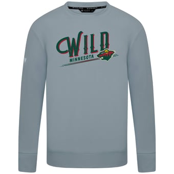 Men's Levelwear  Gray Minnesota Wild Mandate Longtimer Crew Sweatshirt