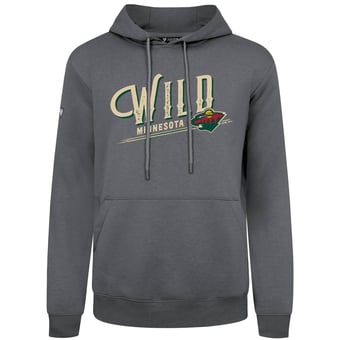 Men's Levelwear  Gray Minnesota Wild Podium Longtimer Hoodie