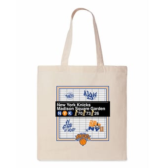 The Northwest Group New York Knicks Subway Stop Canvas Tote Bag