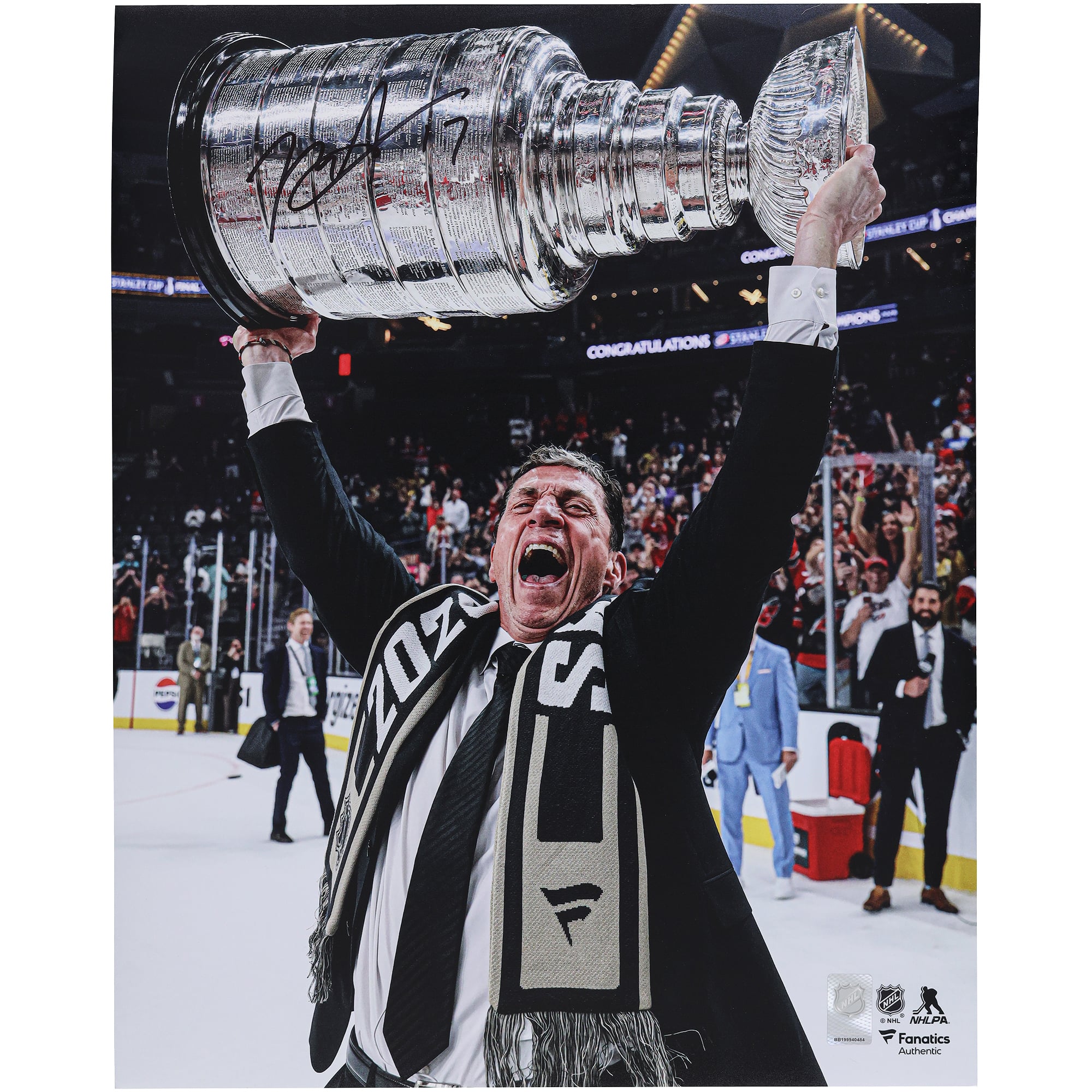 Rod Brind'Amour Carolina Hurricanes Autographed 2026 Stanley Cup Champions 16" x 20" Raising Cup Photograph