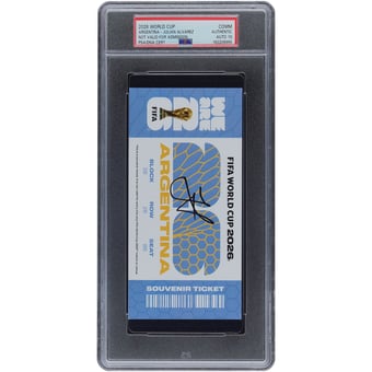 Julián Alvarez Argentina National Team Autographed FIFA World Cup 2026 Argentina Commemorative PSA Authenticated Auto Ticket