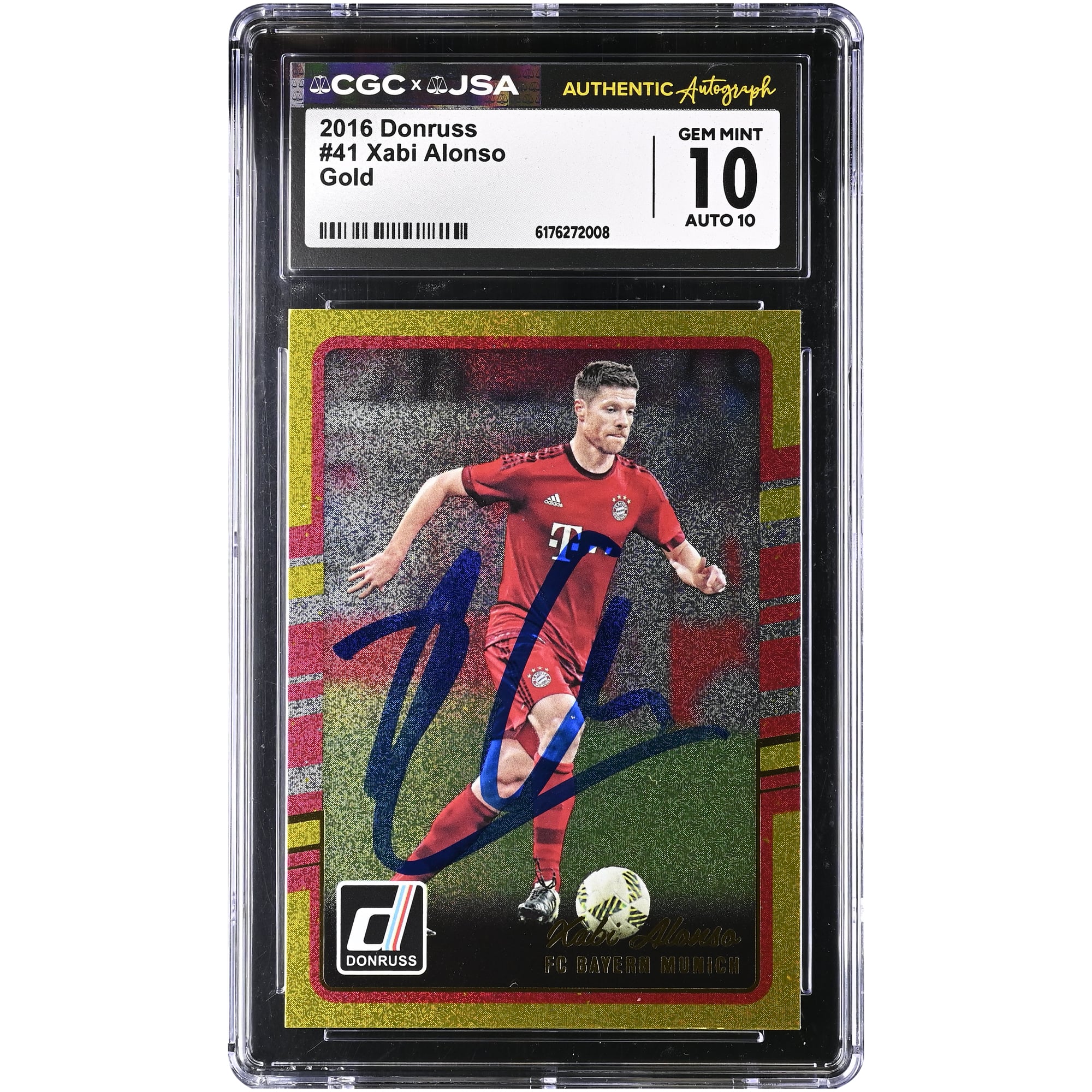 Xabi Alonso Bayern Munich Autographed 2016 Panini Donruss #41 CGC Authenticated 10/10 Card