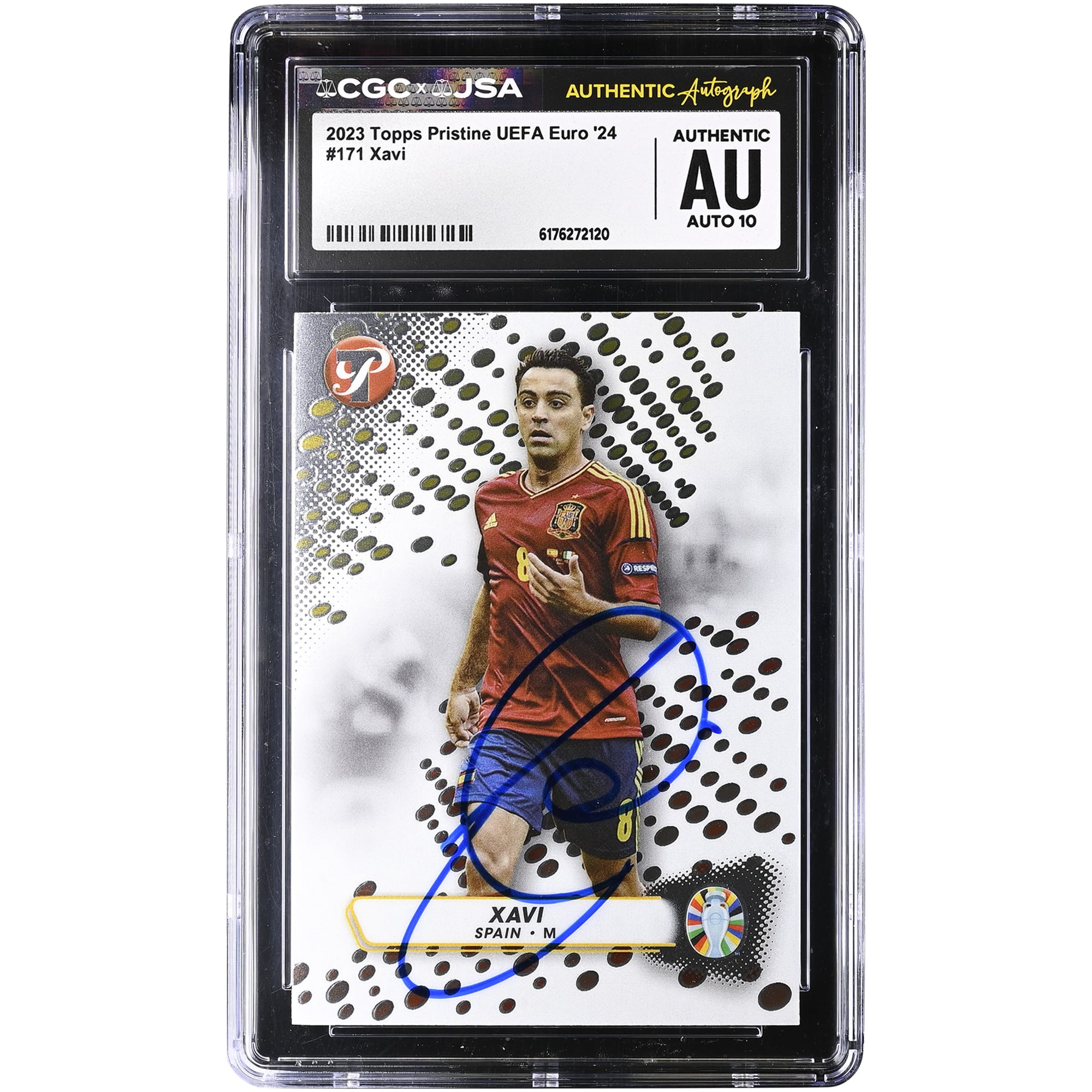 Xavi Hernandez Spain National Team Autographed 2023 Topps Pristine UEFA Euro '24 #171 CGC Authenticated Auto 10 Card