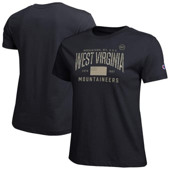 Women's Champion  Black West Virginia Mountaineers Operation Hat Trick Core T-Shirt