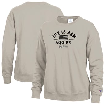Women's Champion Tan Texas A&M Aggies Operation Hat Trick Powerblend Sweatshirt