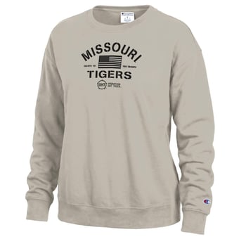 Women's Champion Tan Missouri Tigers Operation Hat Trick Powerblend Sweatshirt