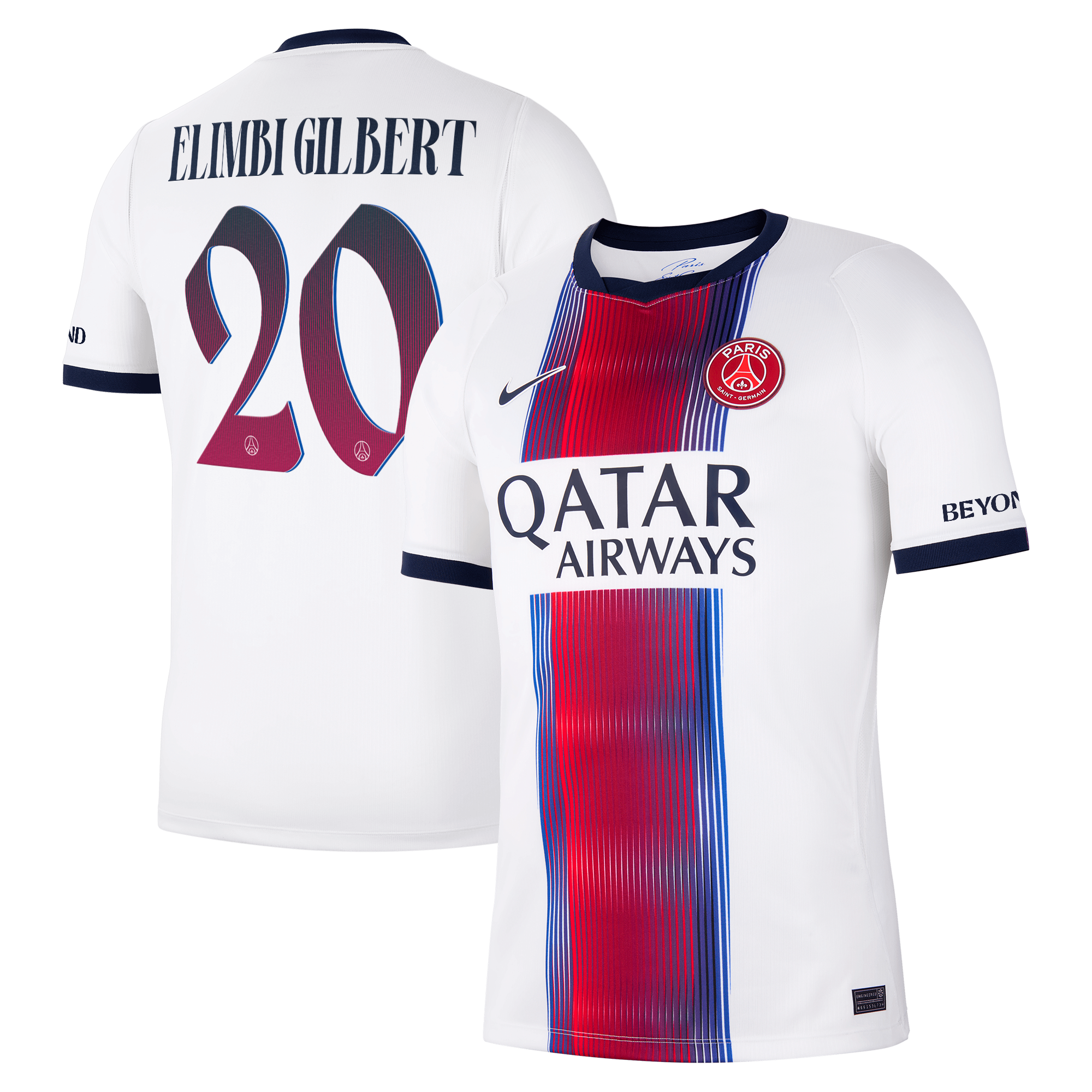Maillot Extérieur Stadium PSG Nike 26/27 avec flocage Elimbi Gilbert 20
