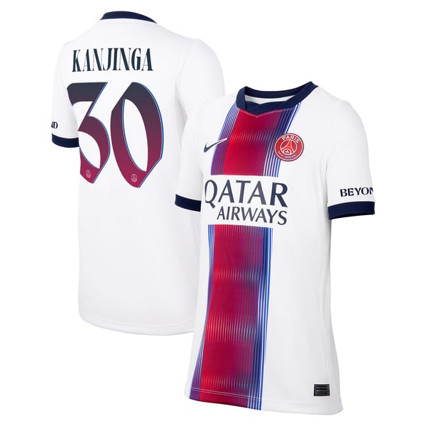 Maillot Extérieur Stadium PSG Nike 26/27 - Enfant avec flocage Kanjinga 30