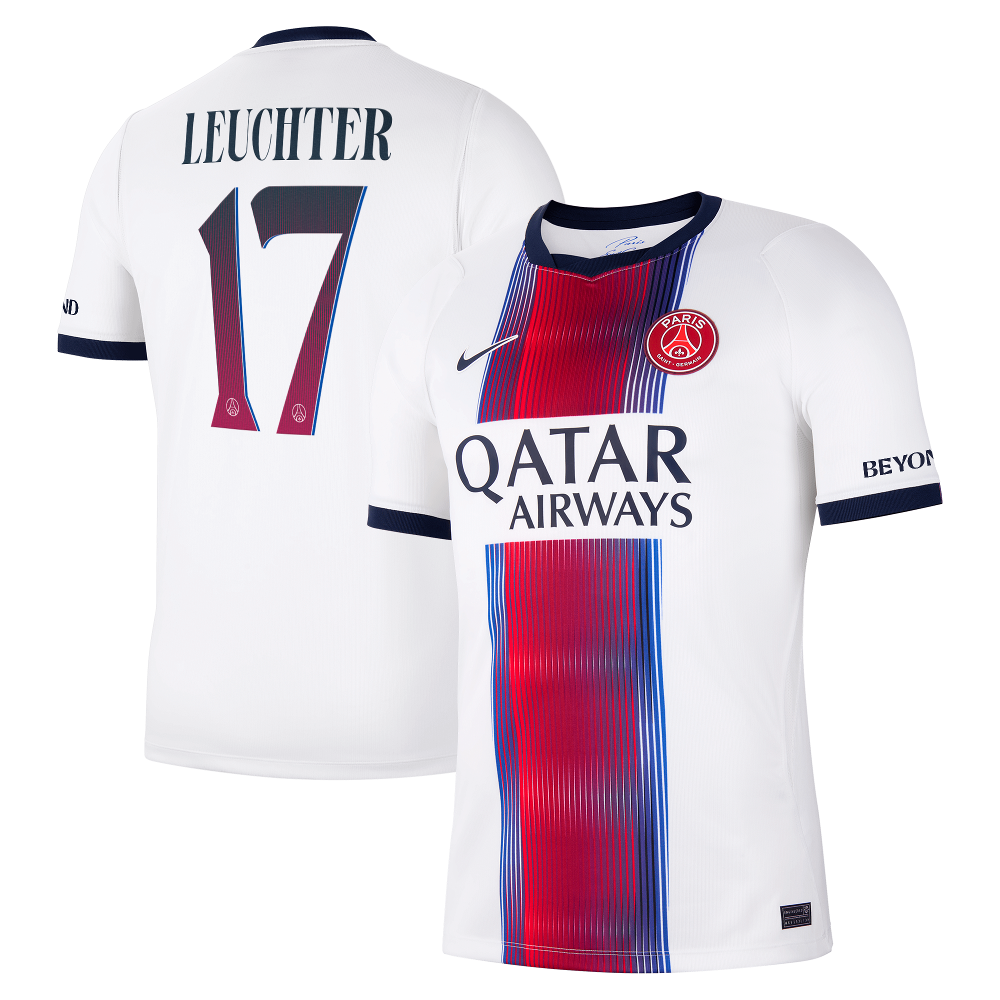 Maillot Extérieur Stadium PSG Nike 26/27 avec flocage Leuchter 17