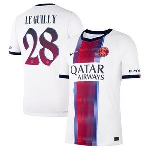 Maillot Extérieur Match PSG Nike Aero-FIT 26/27 avec flocage Le Guilly 28, vue 1