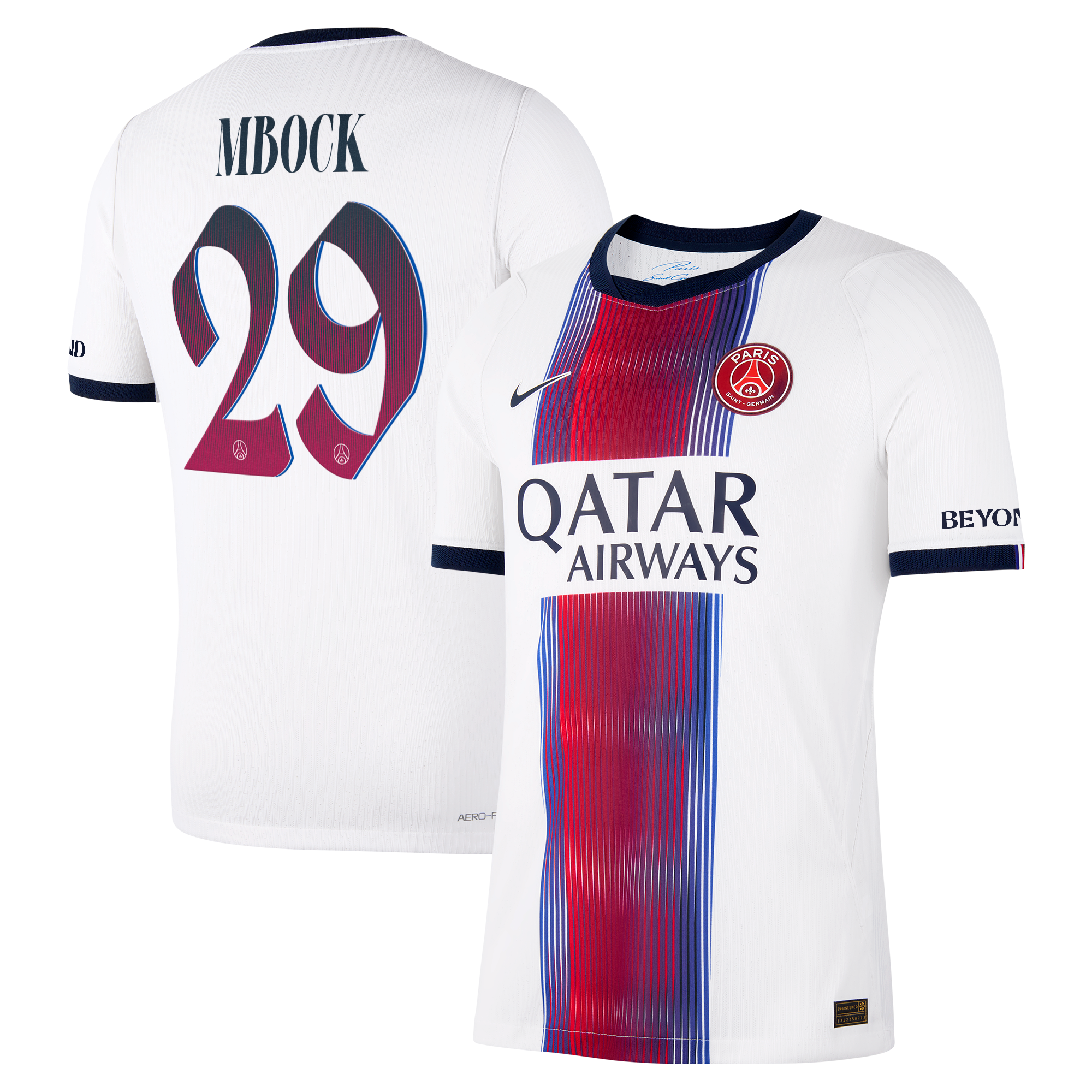 Maillot Extérieur Match PSG Nike Aero-FIT 26/27 avec flocage Mbock 29
