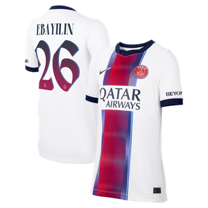 Maillot Extérieur Stadium PSG Nike 26/27 - Enfant avec flocage Ebayilin 26, vue 2