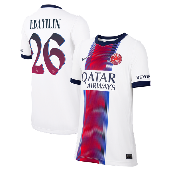 Maillot Extérieur Stadium PSG Nike 26/27 - Enfant avec flocage Ebayilin 26