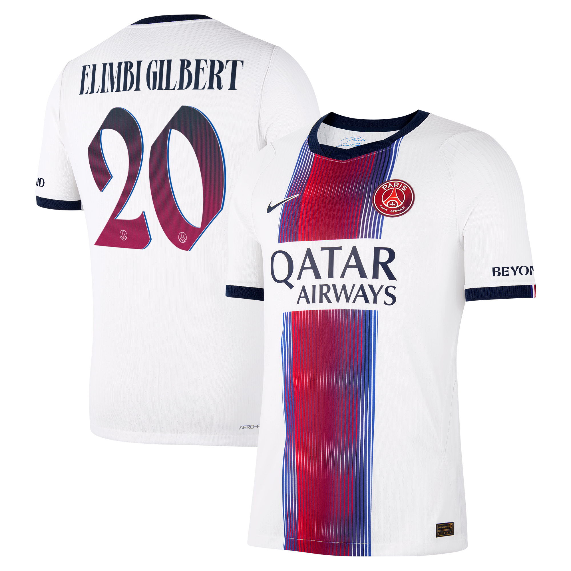 Maillot Extérieur Match PSG Nike Aero-FIT 26/27 avec flocage Elimbi Gilbert 20
