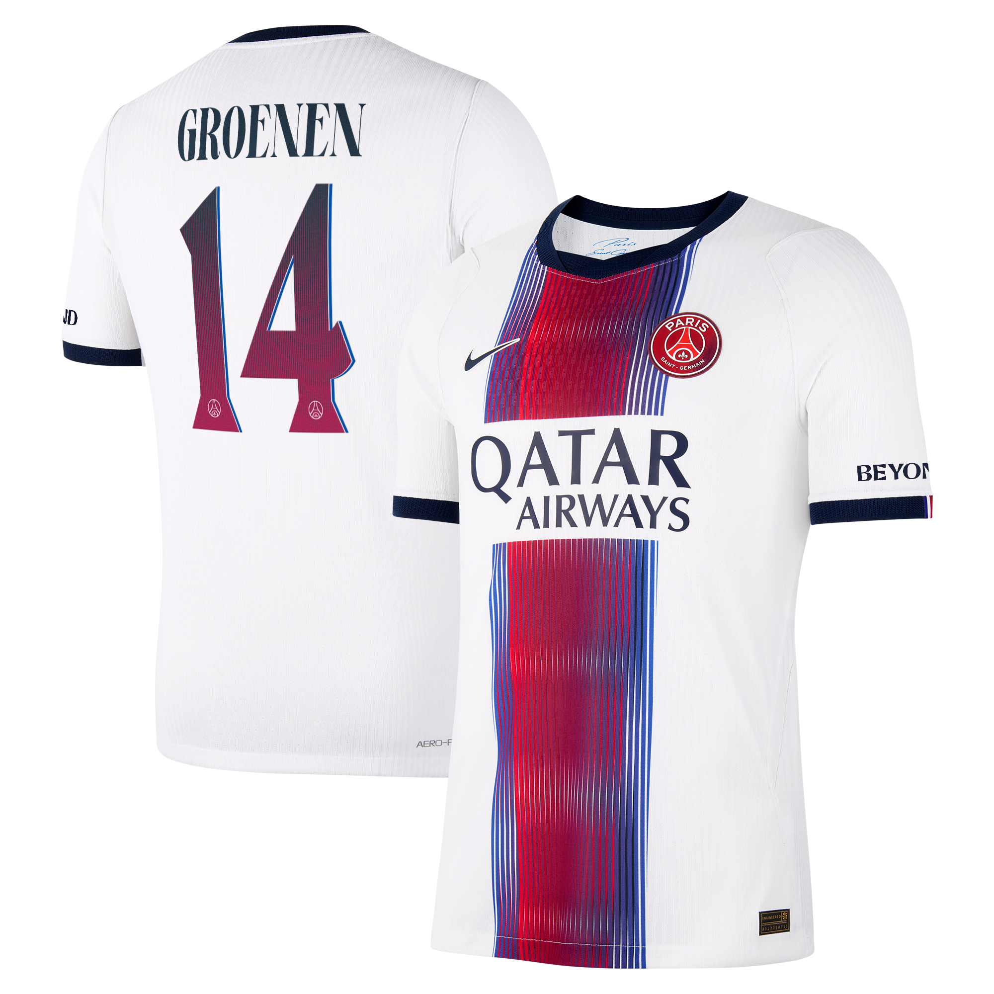 Maillot Extérieur Match PSG Nike Aero-FIT 26/27 avec flocage Groenen 14